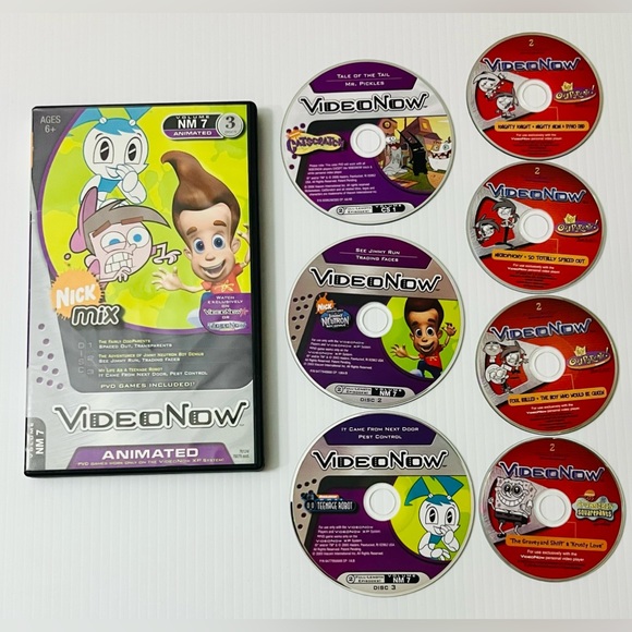 Lot of Video Now Discs - Fairly OddParents,Jimmy Neutron,SpongeBob,Teenage Robot - Picture 1 of 5
